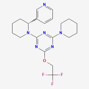 2-(piperidin-1-yl)-4-[(2R)-2-(pyridin-3-yl)piperidin-1-yl]-6-(2,2,2-trifluoroethoxy)-1,3,5-triazine