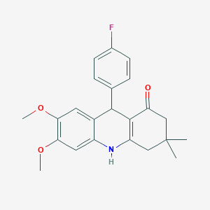 9-(4-fluorophenyl)-6,7-dimethoxy-3,3-dimethyl-3,4,9,10-tetrahydroacridin-1(2H)-one