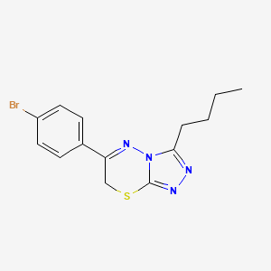 molecular formula C14H15BrN4S B11086127 6-(4-bromophenyl)-3-butyl-7H-[1,2,4]triazolo[3,4-b][1,3,4]thiadiazine 