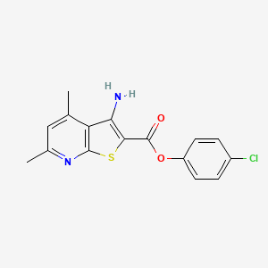 4-Chlorophenyl 3-amino-4,6-dimethylthieno[2,3-b]pyridine-2-carboxylate