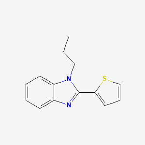 molecular formula C14H14N2S B11086195 1-propyl-2-(thiophen-2-yl)-1H-benzimidazole 