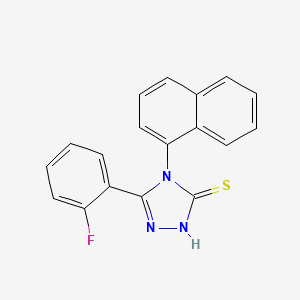 molecular formula C18H12FN3S B11086212 5-(2-fluorophenyl)-4-(naphthalen-1-yl)-4H-1,2,4-triazole-3-thiol 