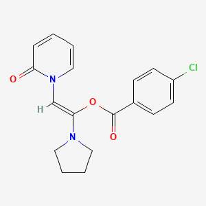 molecular formula C18H17ClN2O3 B11086231 (Z)-2-(2-oxopyridin-1(2H)-yl)-1-(pyrrolidin-1-yl)ethenyl 4-chlorobenzoate 