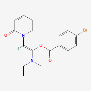 molecular formula C18H19BrN2O3 B11086232 (Z)-1-(diethylamino)-2-(2-oxopyridin-1(2H)-yl)ethenyl 4-bromobenzoate 