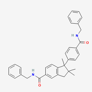 N-benzyl-1-[4-(benzylcarbamoyl)phenyl]-1,2,2-trimethyl-2,3-dihydro-1H-indene-5-carboxamide