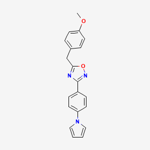 1,2,4-Oxadiazole, 5-[(4-methoxyphenyl)methyl]-3-[4-(1H-pyrrol-1-yl)phenyl]-