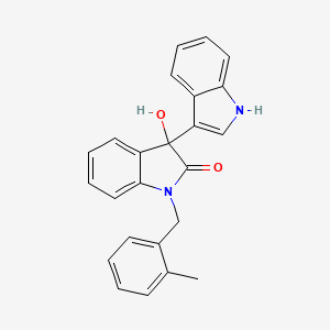 molecular formula C24H20N2O2 B11086258 3'-hydroxy-1'-(2-methylbenzyl)-1',3'-dihydro-1H,2'H-3,3'-biindol-2'-one 