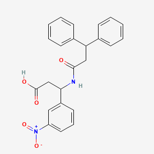 molecular formula C24H22N2O5 B11086315 3-[(3,3-Diphenylpropanoyl)amino]-3-(3-nitrophenyl)propanoic acid 