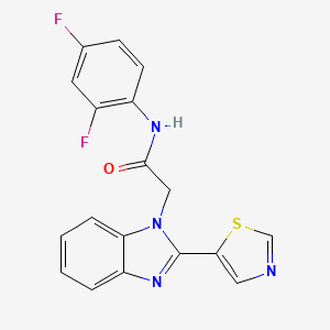 N-(2,4-Difluorophenyl)-2-(2-(thiazol-5-yl)-1H-benzo[d]imidazol-1-yl)acetamide