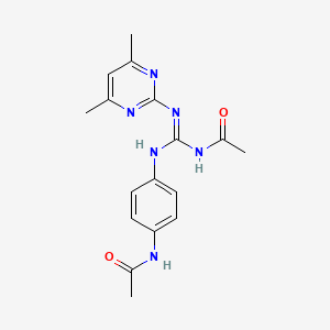 N-{(Z)-{[4-(acetylamino)phenyl]amino}[(4,6-dimethylpyrimidin-2-yl)amino]methylidene}acetamide