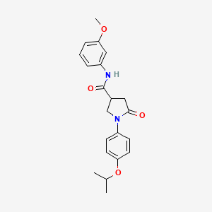 N-(3-methoxyphenyl)-5-oxo-1-[4-(propan-2-yloxy)phenyl]pyrrolidine-3-carboxamide