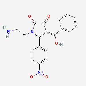 1-(2-aminoethyl)-3-hydroxy-5-(4-nitrophenyl)-4-(phenylcarbonyl)-1,5-dihydro-2H-pyrrol-2-one