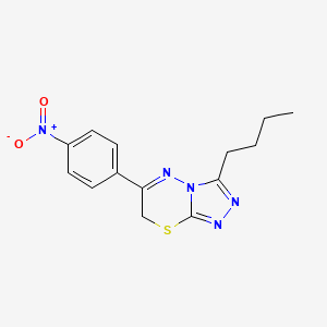 3-butyl-6-(4-nitrophenyl)-7H-[1,2,4]triazolo[3,4-b][1,3,4]thiadiazine