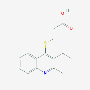 3-[(3-Ethyl-2-methylquinolin-4-yl)sulfanyl]propanoic acid