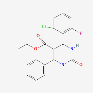 Ethyl 4-(2-chloro-6-fluorophenyl)-1-methyl-2-oxo-6-phenyl-1,2,3,4-tetrahydropyrimidine-5-carboxylate