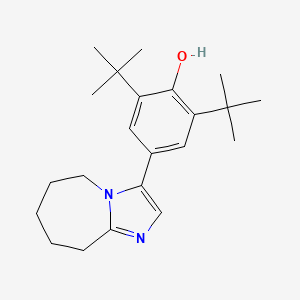 molecular formula C22H32N2O B11086432 2,6-di-tert-butyl-4-(6,7,8,9-tetrahydro-5H-imidazo[1,2-a]azepin-3-yl)phenol 