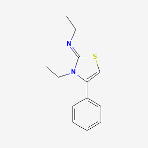 molecular formula C13H16N2S B11086451 N-[(2E)-3-ethyl-4-phenyl-1,3-thiazol-2(3H)-ylidene]ethanamine 