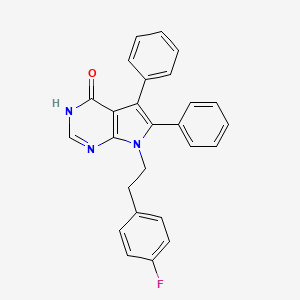 molecular formula C26H20FN3O B11086464 7-[2-(4-fluorophenyl)ethyl]-5,6-diphenyl-7H-pyrrolo[2,3-d]pyrimidin-4-ol 