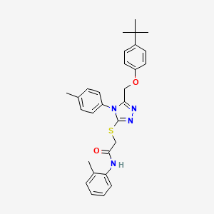 2-((5-((4-(tert-Butyl)phenoxy)methyl)-4-(p-tolyl)-4H-1,2,4-triazol-3-yl)thio)-N-(o-tolyl)acetamide