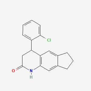 4-(2-chlorophenyl)-1,3,4,6,7,8-hexahydro-2H-cyclopenta[g]quinolin-2-one