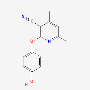 2-(4-Hydroxyphenoxy)-4,6-dimethylpyridine-3-carbonitrile