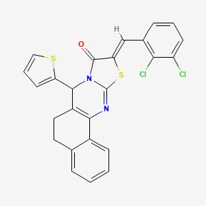 10-[(Z)-1-(2,3-Dichlorophenyl)methylidene]-7-(2-thienyl)-5,7-dihydro-6H-benzo[H][1,3]thiazolo[2,3-B]quinazolin-9-one