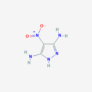 molecular formula C3H5N5O2 B11086504 4-nitro-1H-pyrazole-3,5-diamine 