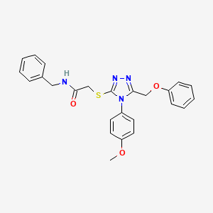 N-benzyl-2-{[4-(4-methoxyphenyl)-5-(phenoxymethyl)-4H-1,2,4-triazol-3-yl]sulfanyl}acetamide