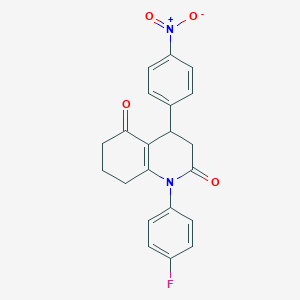 1-(4-fluorophenyl)-4-(4-nitrophenyl)-4,6,7,8-tetrahydroquinoline-2,5(1H,3H)-dione