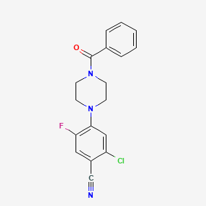 2-Chloro-5-fluoro-4-[4-(phenylcarbonyl)piperazin-1-yl]benzonitrile