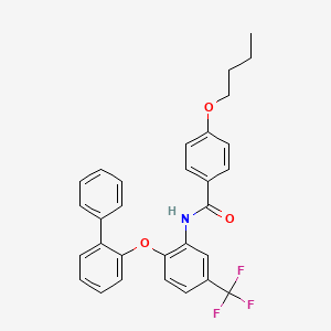 N-[2-(biphenyl-2-yloxy)-5-(trifluoromethyl)phenyl]-4-butoxybenzamide