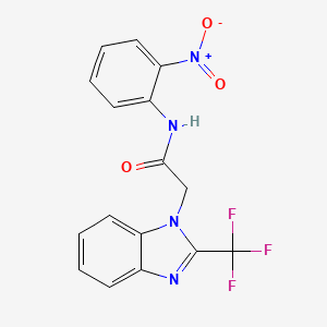 Acetamide, N-(2-nitrophenyl)-2-(2-trifluoromethylbenzoimidazol-1-yl)-