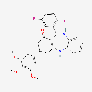 11-(2,5-difluorophenyl)-3-(3,4,5-trimethoxyphenyl)-2,3,4,5,10,11-hexahydro-1H-dibenzo[b,e][1,4]diazepin-1-one