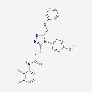 molecular formula C26H26N4O3S B11086607 N-(2,3-dimethylphenyl)-2-{[4-(4-methoxyphenyl)-5-(phenoxymethyl)-4H-1,2,4-triazol-3-yl]sulfanyl}acetamide CAS No. 539808-40-7