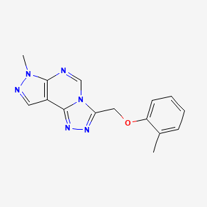 7-methyl-3-[(2-methylphenoxy)methyl]-7H-pyrazolo[4,3-e][1,2,4]triazolo[4,3-c]pyrimidine