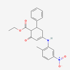 Ethyl 4-[(2-methyl-5-nitrophenyl)amino]-2-oxo-6-phenylcyclohex-3-ene-1-carboxylate