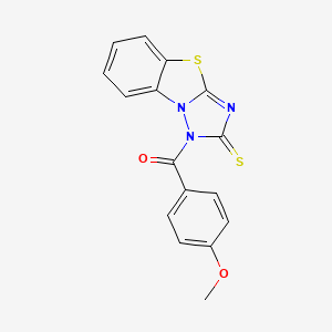 (4-Methoxyphenyl)[2-thioxo[1,2,4]triazolo[5,1-B][1,3]benzothiazol-1(2H)-YL]methanone