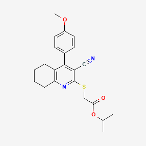 Propan-2-yl {[3-cyano-4-(4-methoxyphenyl)-5,6,7,8-tetrahydroquinolin-2-yl]sulfanyl}acetate