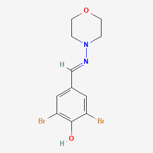 molecular formula C11H12Br2N2O2 B11086648 2,6-dibromo-4-[(E)-(morpholin-4-ylimino)methyl]phenol 