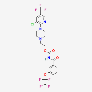 2-{4-[3-Chloro-5-(trifluoromethyl)pyridin-2-yl]piperazin-1-yl}ethyl {[3-(1,1,2,2-tetrafluoroethoxy)phenyl]carbonyl}carbamate