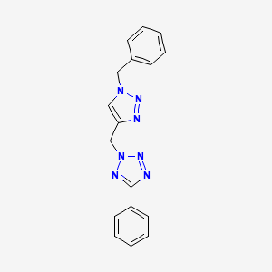 molecular formula C17H15N7 B11086663 2-[(1-benzyl-1H-1,2,3-triazol-4-yl)methyl]-5-phenyl-2H-tetrazole 