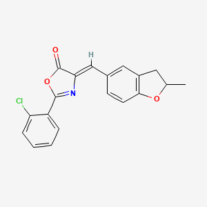 (4Z)-2-(2-chlorophenyl)-4-[(2-methyl-2,3-dihydro-1-benzofuran-5-yl)methylidene]-1,3-oxazol-5(4H)-one