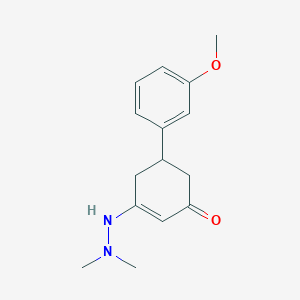 molecular formula C15H20N2O2 B11086674 3-(2,2-Dimethylhydrazinyl)-5-(3-methoxyphenyl)cyclohex-2-en-1-one 