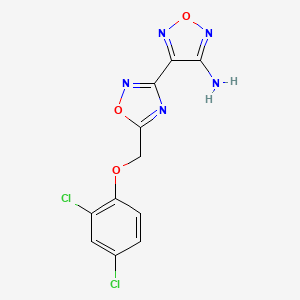 4-{5-[(2,4-Dichlorophenoxy)methyl]-1,2,4-oxadiazol-3-yl}-1,2,5-oxadiazol-3-amine