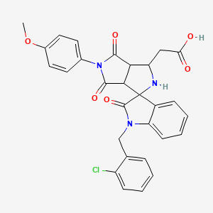 molecular formula C29H24ClN3O6 B11086703 [1-(2-chlorobenzyl)-5'-(4-methoxyphenyl)-2,4',6'-trioxo-1,2,3',3a',4',5',6',6a'-octahydro-2'H-spiro[indole-3,1'-pyrrolo[3,4-c]pyrrol]-3'-yl]acetic acid 