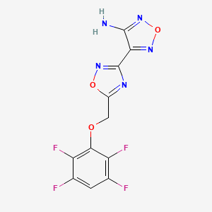 4-{5-[(2,3,5,6-Tetrafluorophenoxy)methyl]-1,2,4-oxadiazol-3-yl}-1,2,5-oxadiazol-3-amine