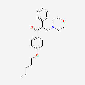 molecular formula C24H31NO3 B11086720 3-(Morpholin-4-yl)-1-[4-(pentyloxy)phenyl]-2-phenylpropan-1-one 