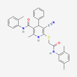 5-cyano-6-({2-[(2,5-dimethylphenyl)amino]-2-oxoethyl}sulfanyl)-2-methyl-N-(2-methylphenyl)-4-phenyl-1,4-dihydropyridine-3-carboxamide