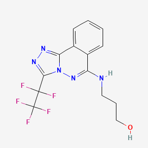 3-{[3-(Pentafluoroethyl)[1,2,4]triazolo[3,4-a]phthalazin-6-yl]amino}propan-1-ol