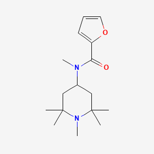 molecular formula C16H26N2O2 B11086778 N-methyl-N-(1,2,2,6,6-pentamethylpiperidin-4-yl)furan-2-carboxamide 